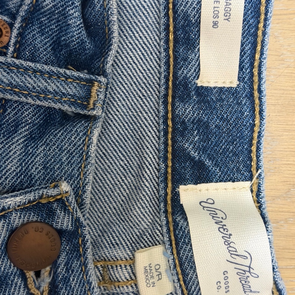 Universal Thread 90s Baggy Jeans Size 0 NWT High Rise Wide Leg Denim - Picture 6 of 8